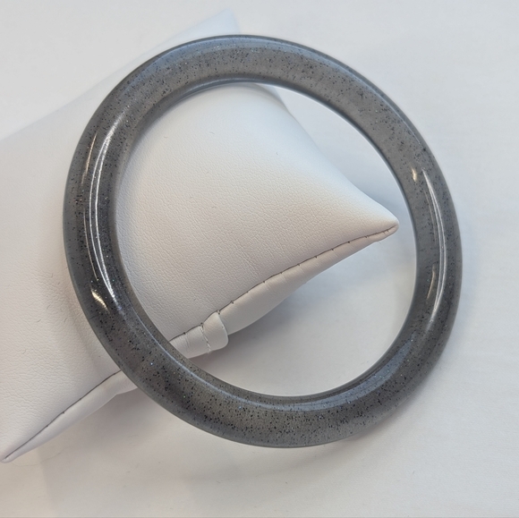 Handmade Jewelry - Smokey Glitter Bangle Bracelet- Small - Handmade